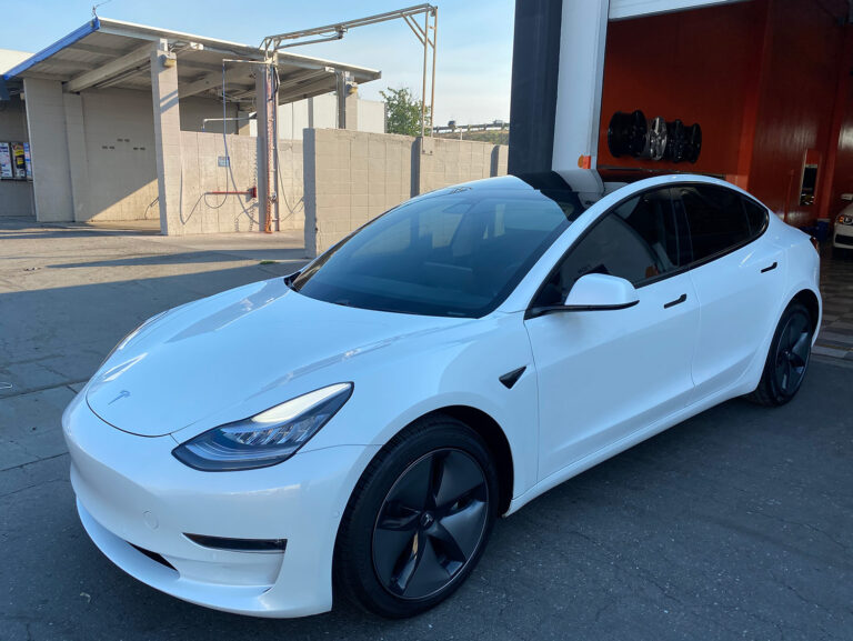 Tesla Chrome Delete - white Handles
