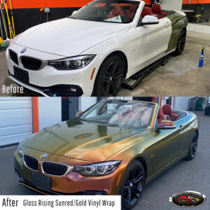 BMW Chrome Metallic wrap PPF - Before & After